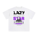 Lazy Star Abstract Graphic Tee-INNBLAC Fashion Apparel