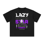 Lazy Star Abstract Graphic Tee-INNBLAC Fashion Apparel