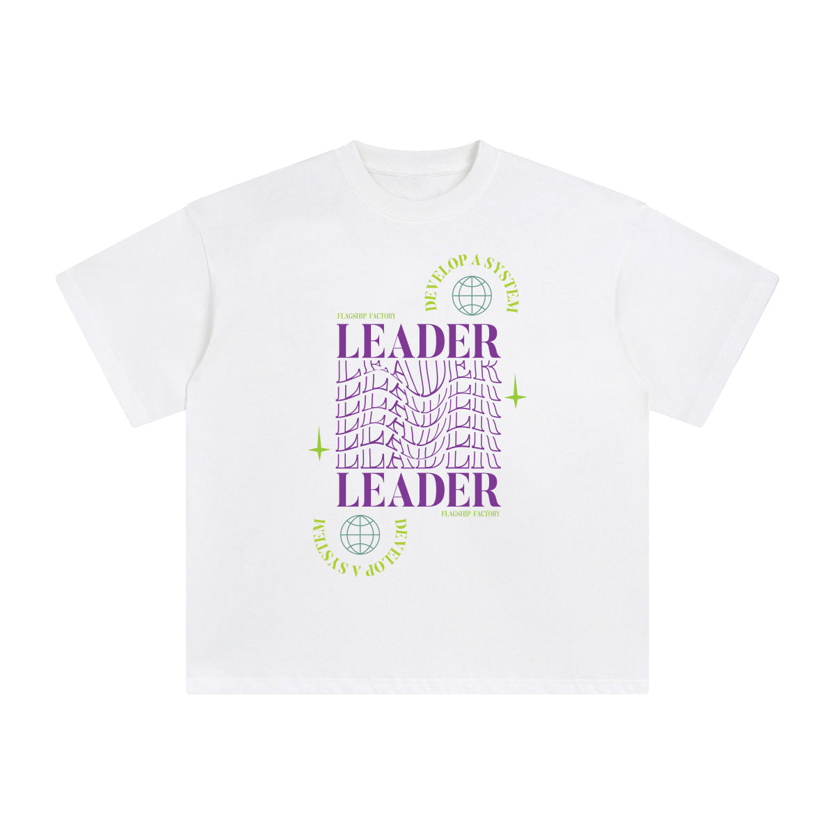 Leader Develope a System Abstract Graphic Tee-INNBLAC Fashion Apparel