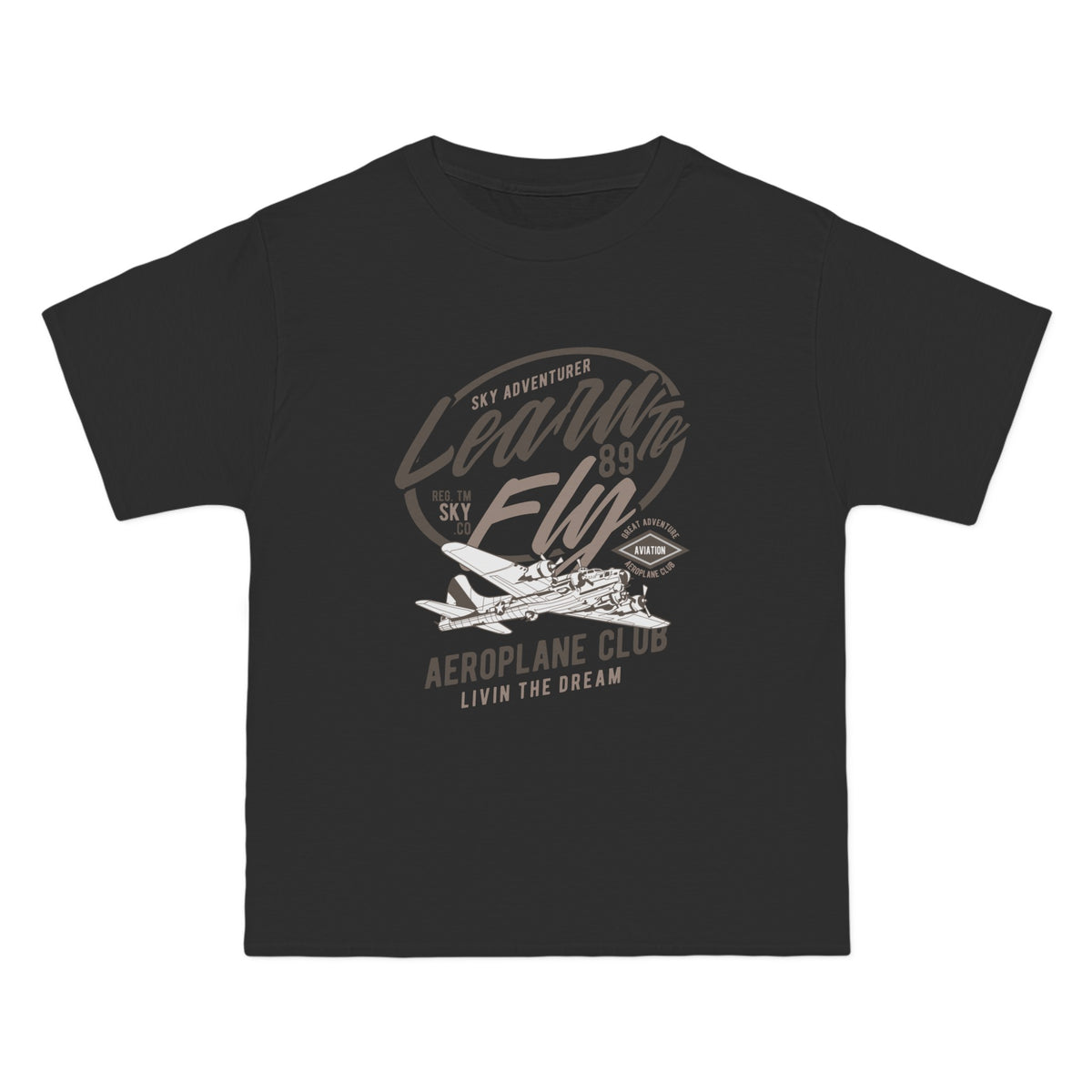 Learn To Fly Retro Graphic Tee-INNBLAC Fashion Apparel
