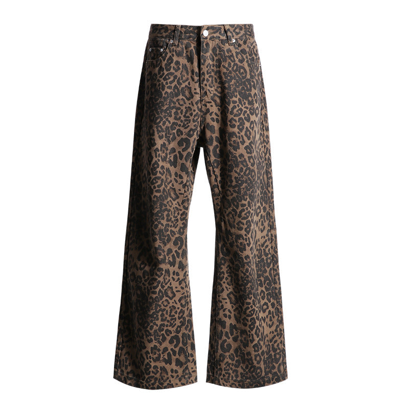Leopard Printed High Rise Jeans-INNBLAC Fashion Apparel