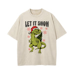 Let It Snow Graphic Washed Tee-INNBLAC Fashion Apparel