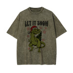 Let It Snow Graphic Washed Tee-INNBLAC Fashion Apparel