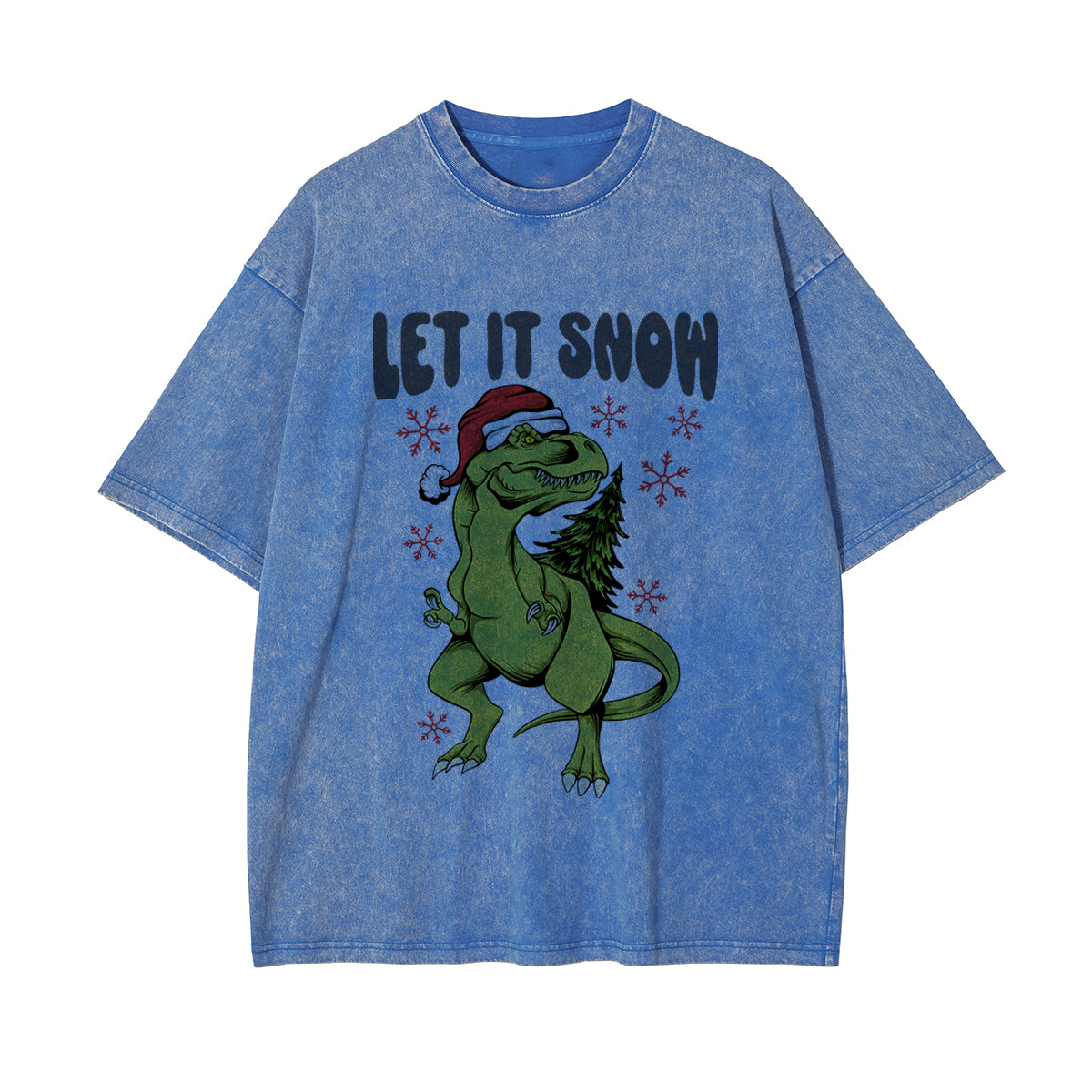 Let It Snow Graphic Washed Tee-INNBLAC Fashion Apparel