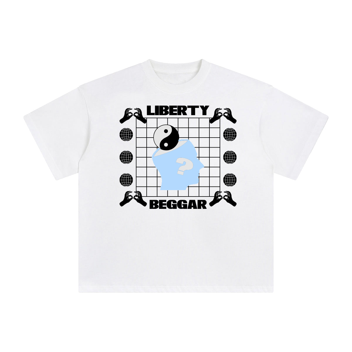 Liberty Beggar Abstract Graphic Tee-INNBLAC Fashion Apparel