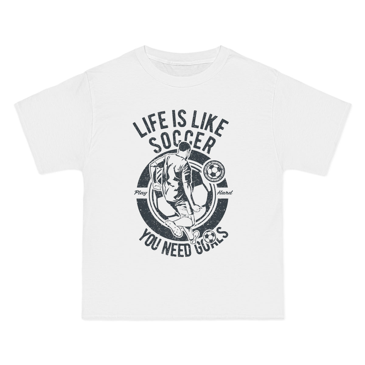 Life ls Like Soccer Retro Graphic Tee-INNBLAC Fashion Apparel