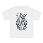 Life ls Like Soccer Retro Graphic Tee-INNBLAC Fashion Apparel