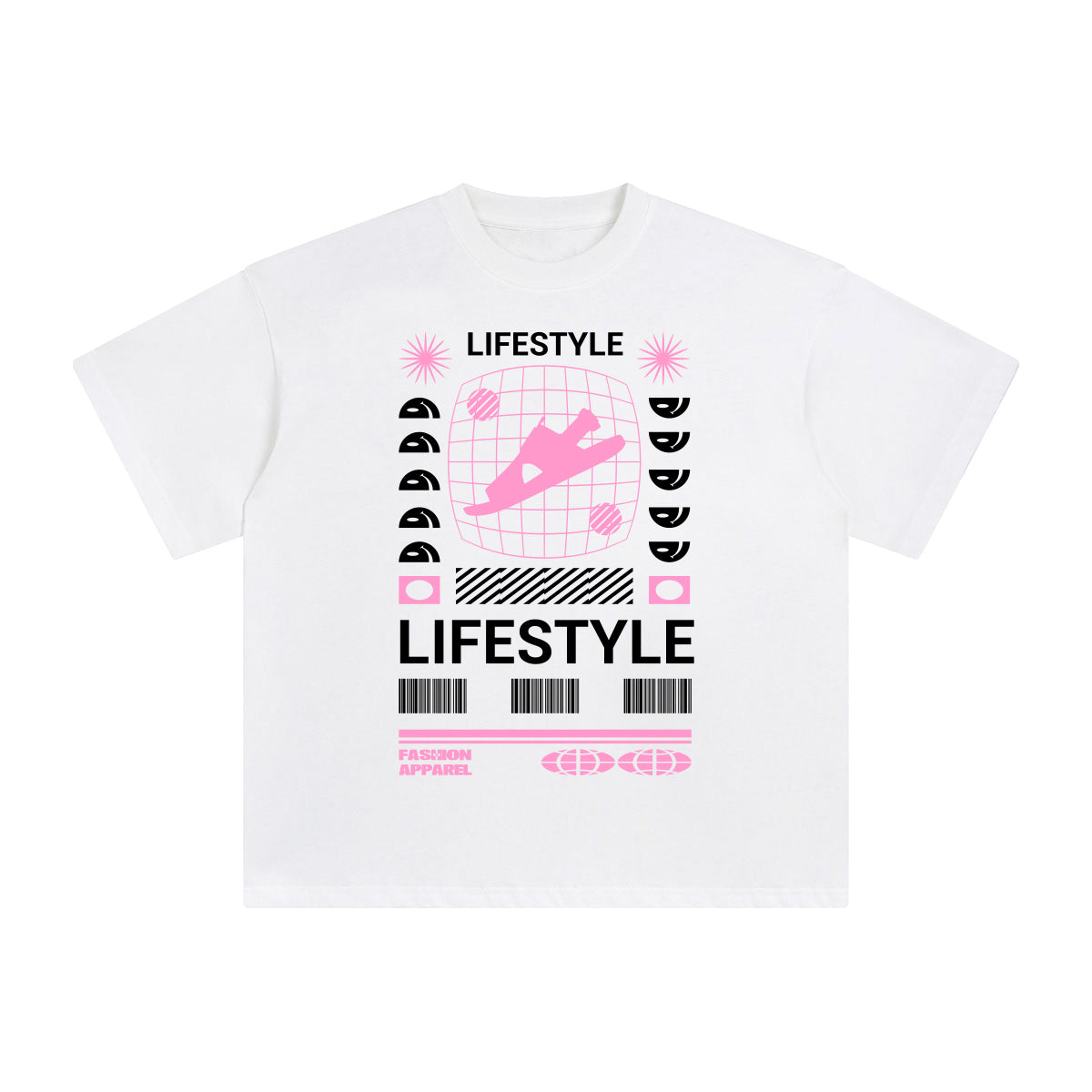 Lifestyle Abstract Graphic Tee-INNBLAC Fashion Apparel