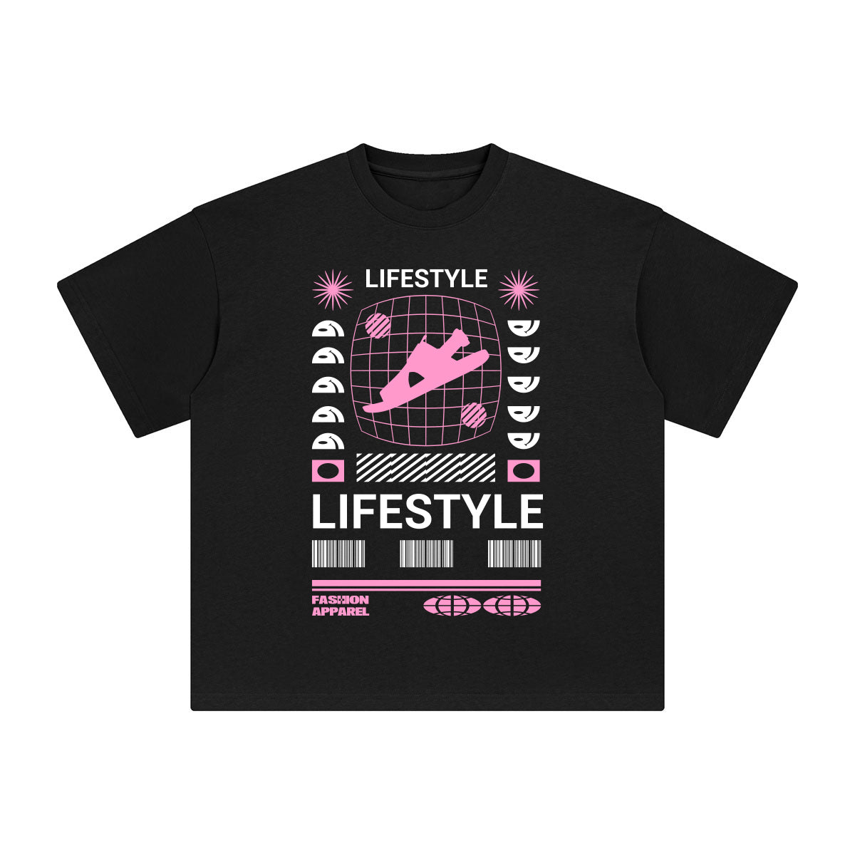 Lifestyle Abstract Graphic Tee-INNBLAC Fashion Apparel