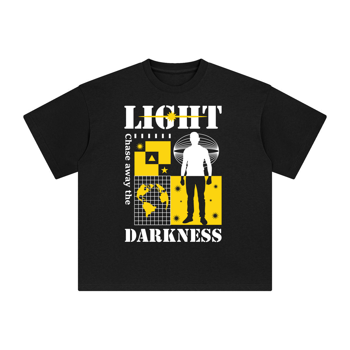 Light Abstract Graphic Tee-INNBLAC Fashion Apparel