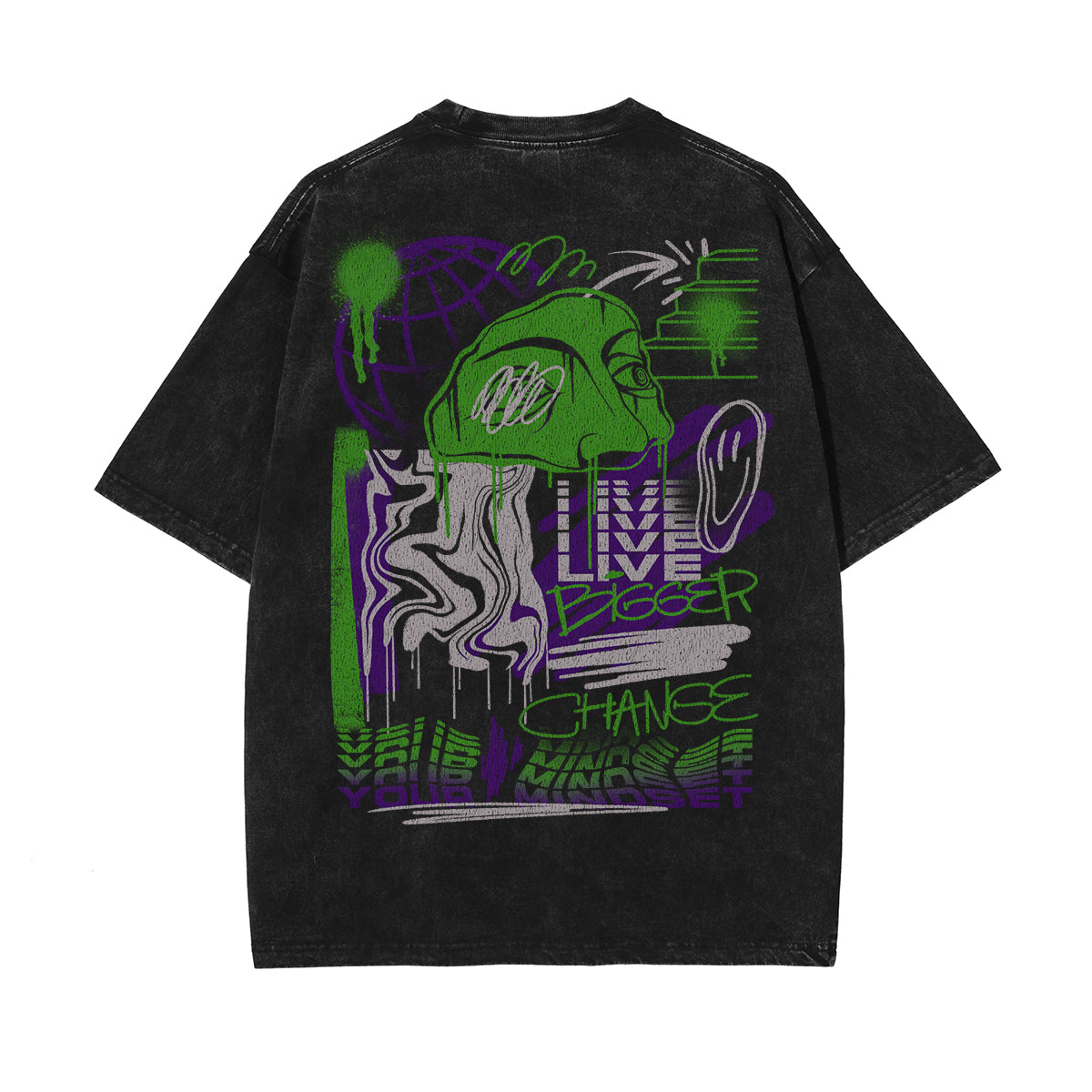Live Bigger Chanse Your Mindset Graphic Tee-INNBLAC Fashion Apparel