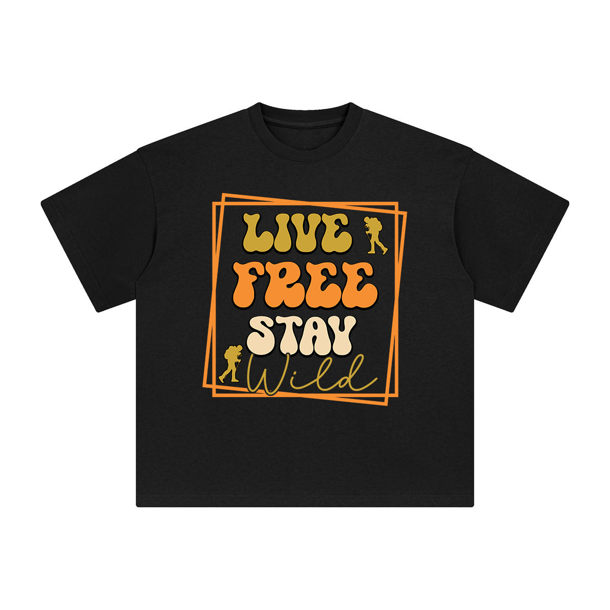 Live Free Stay Wild Graphic Tee-INNBLAC Fashion Apparel
