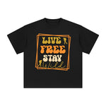 Live Free Stay Wild Graphic Tee-INNBLAC Fashion Apparel