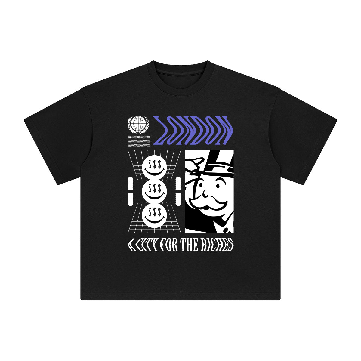 London a City for the Riches Abstract Graphic Tee-INNBLAC Fashion Apparel