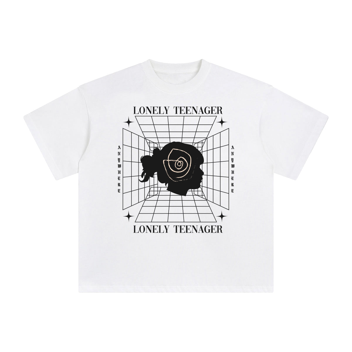 Lonely Teenager Abstract Graphic Tee-INNBLAC Fashion Apparel