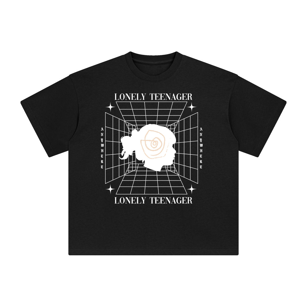 Lonely Teenager Abstract Graphic Tee-INNBLAC Fashion Apparel