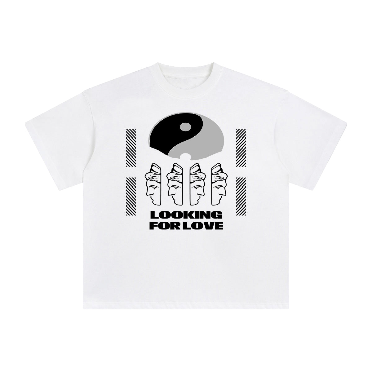Looking for Love Abstract Graphic Tee-INNBLAC Fashion Apparel