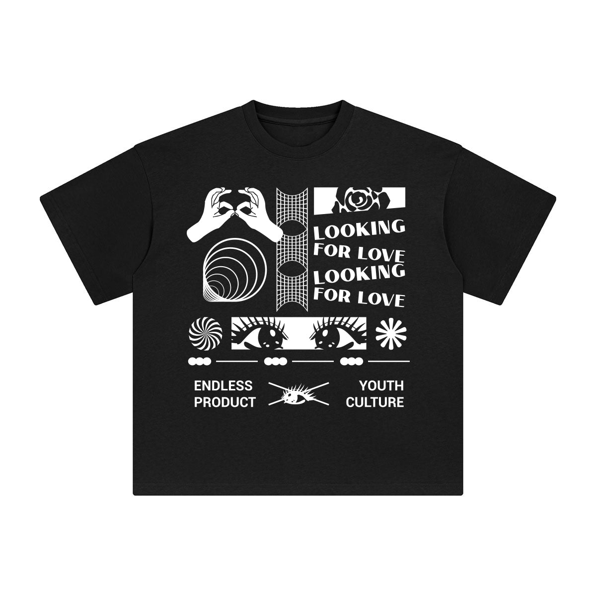 Looking for Love Abstract Graphic Tee-INNBLAC Fashion Apparel