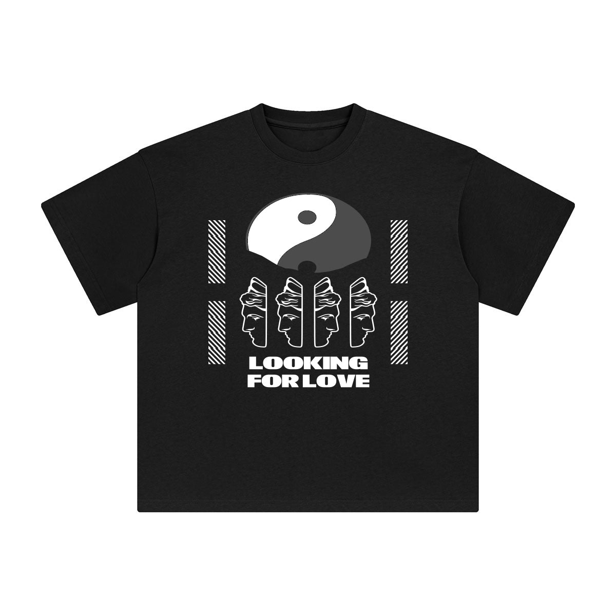 Looking for Love Abstract Graphic Tee-INNBLAC Fashion Apparel