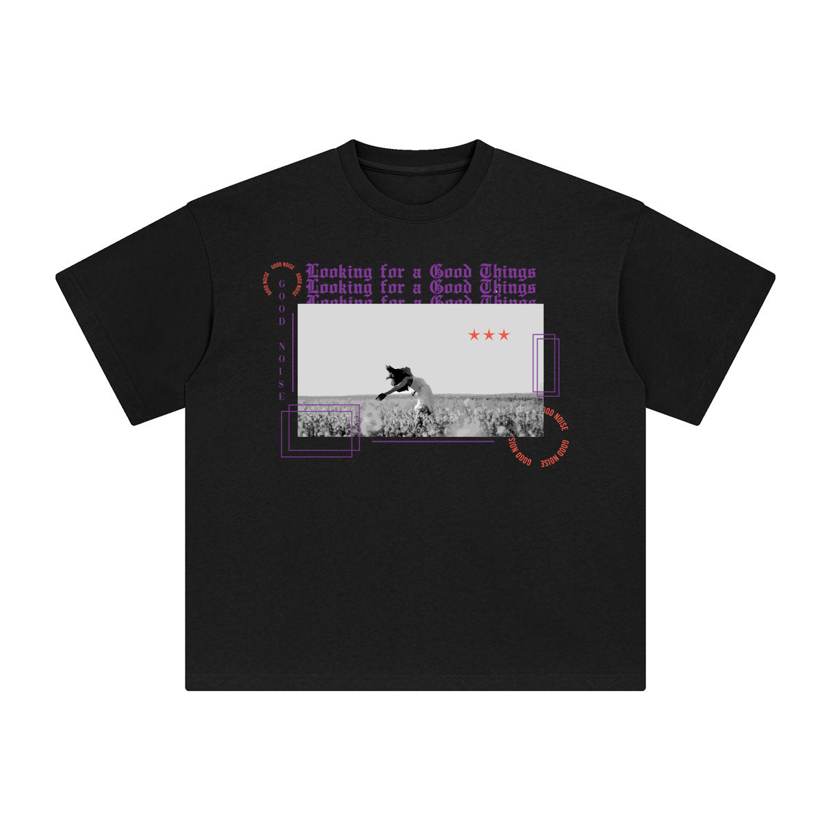 Looking for a Good Things Abstract Graphic Tee-INNBLAC Fashion Apparel