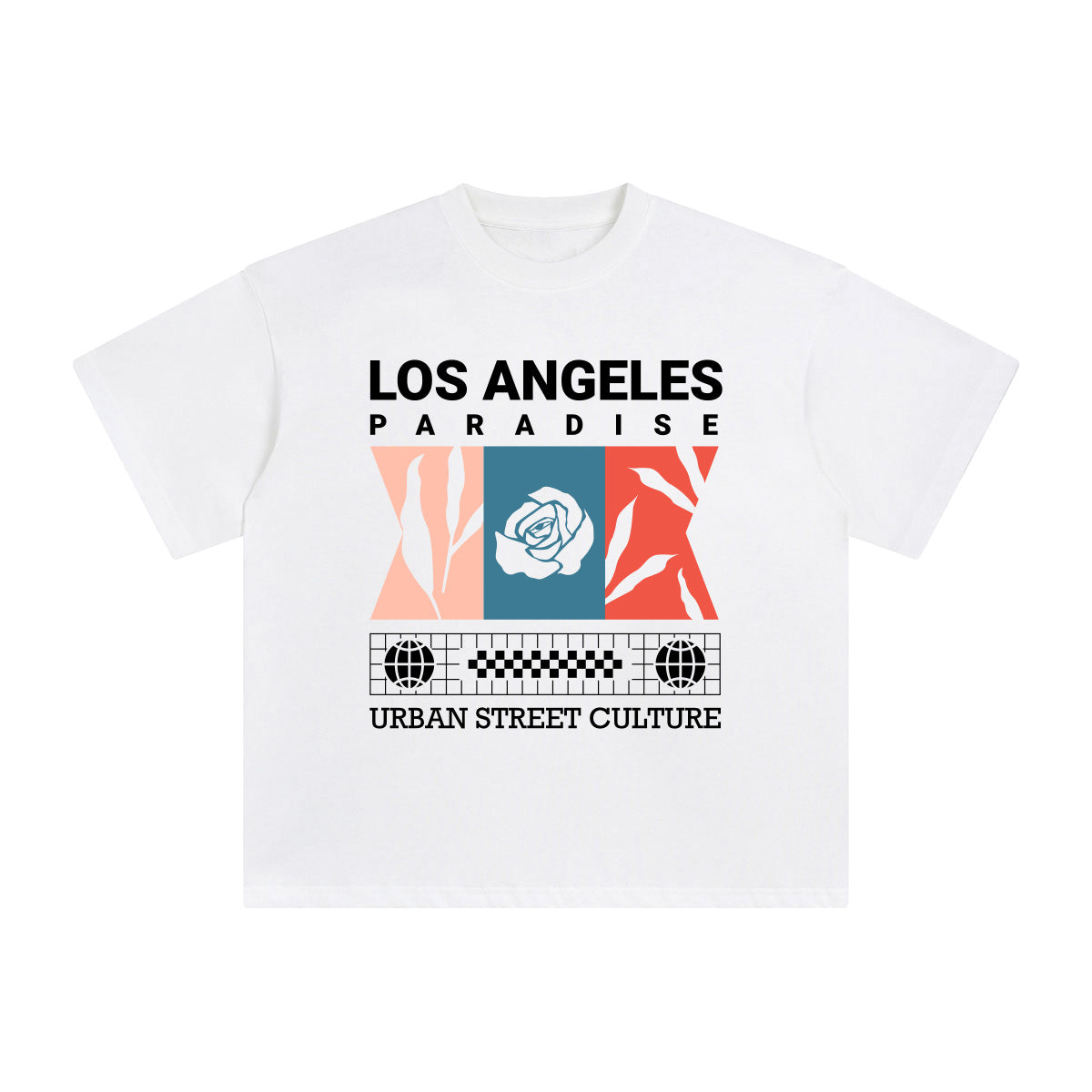 Los Angeles Paradise Abstract Graphic Tee-INNBLAC Fashion Apparel