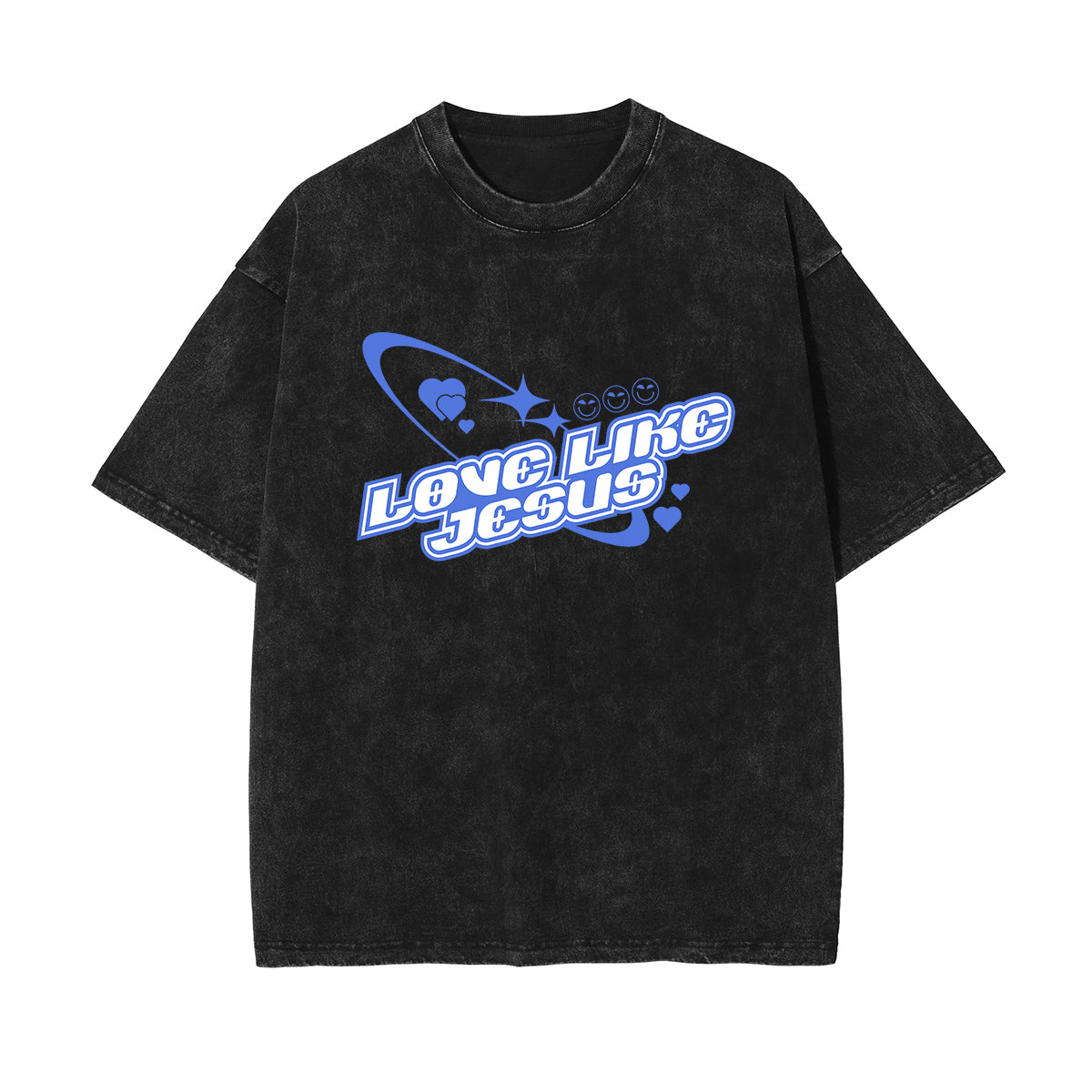 Love Like Jesus Christian Y2K Graphic Tee-INNBLAC Fashion Apparel