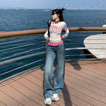 Low Rise Straight Leg Jeans-INNBLAC Fashion Apparel