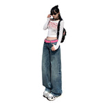 Low Rise Straight Leg Jeans-INNBLAC Fashion Apparel