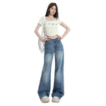 Low Rise Whiskers Flare Jeans-INNBLAC Fashion Apparel