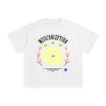 MISSCONCEPTION Unhappy Emoji Graphic Tee-INNBLAC Fashion Apparel