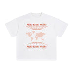 Make Up the World Abstract Graphic Tee-INNBLAC Fashion Apparel