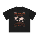Make Up the World Abstract Graphic Tee-INNBLAC Fashion Apparel