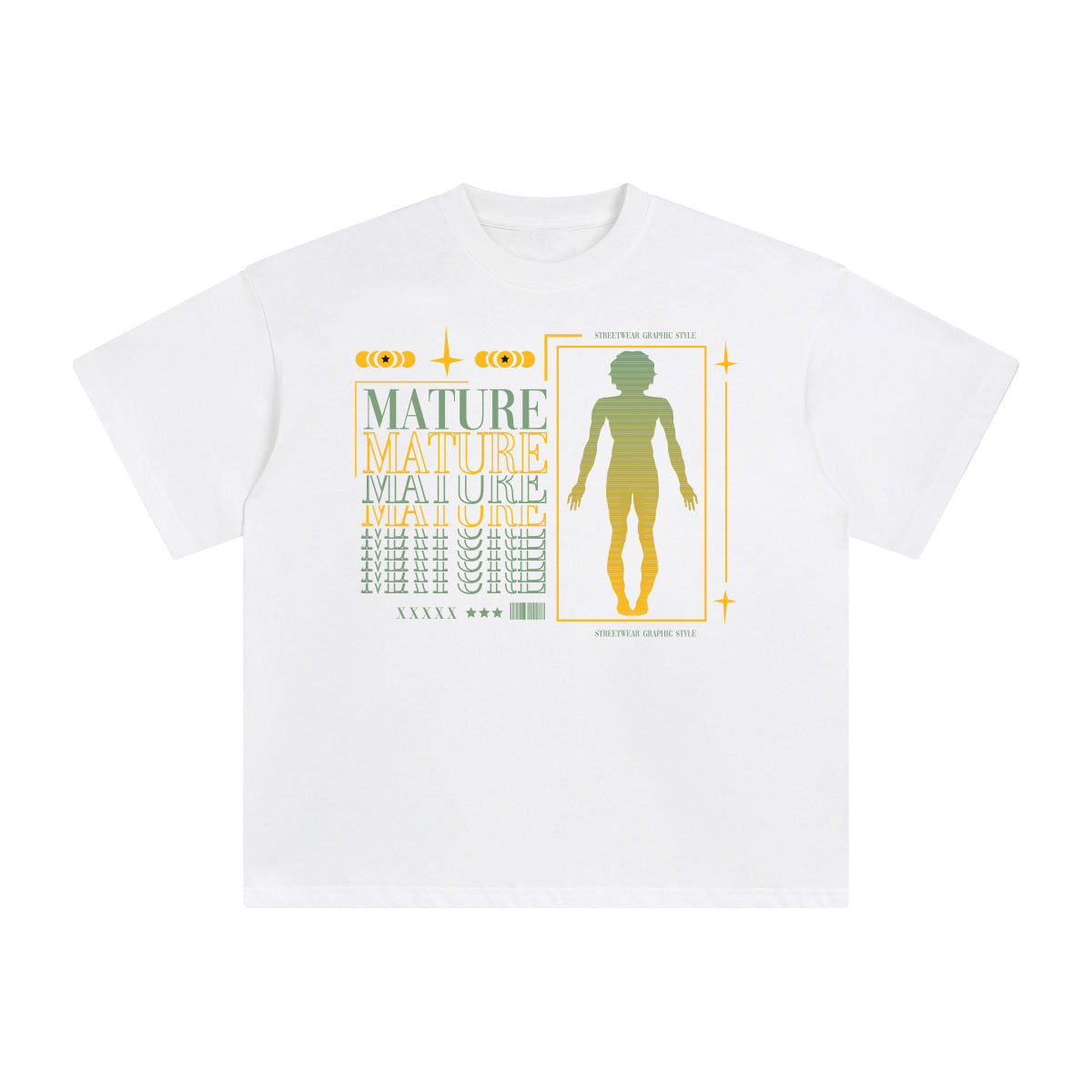 Mature Abstract Graphic Tee-INNBLAC Fashion Apparel