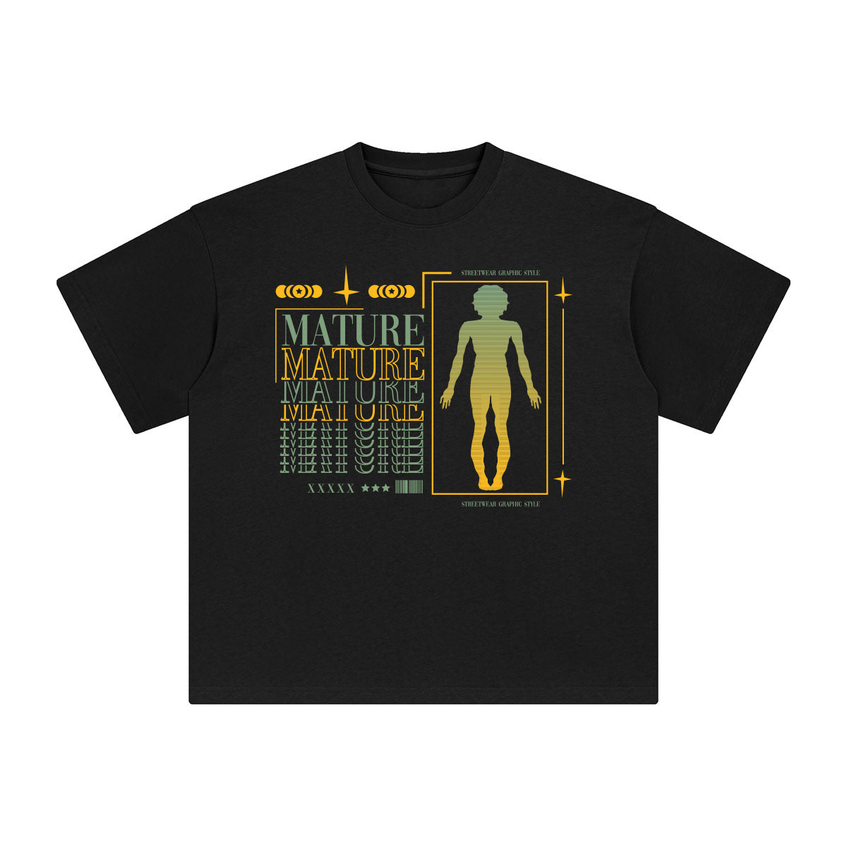 Mature Abstract Graphic Tee-INNBLAC Fashion Apparel
