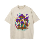 Melted Mushrooms Washed Graphic Tee-INNBLAC Fashion Apparel