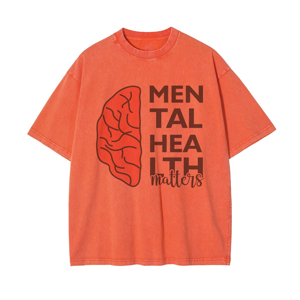 Mental Health Matters & Brain Graphic Tee-INNBLAC Fashion Apparel