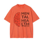 Mental Health Matters & Brain Graphic Tee-INNBLAC Fashion Apparel