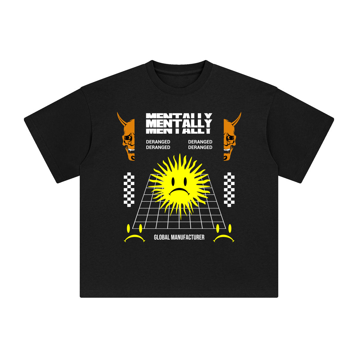 Mentally Deranged Abstract Graphic Tee-INNBLAC Fashion Apparel