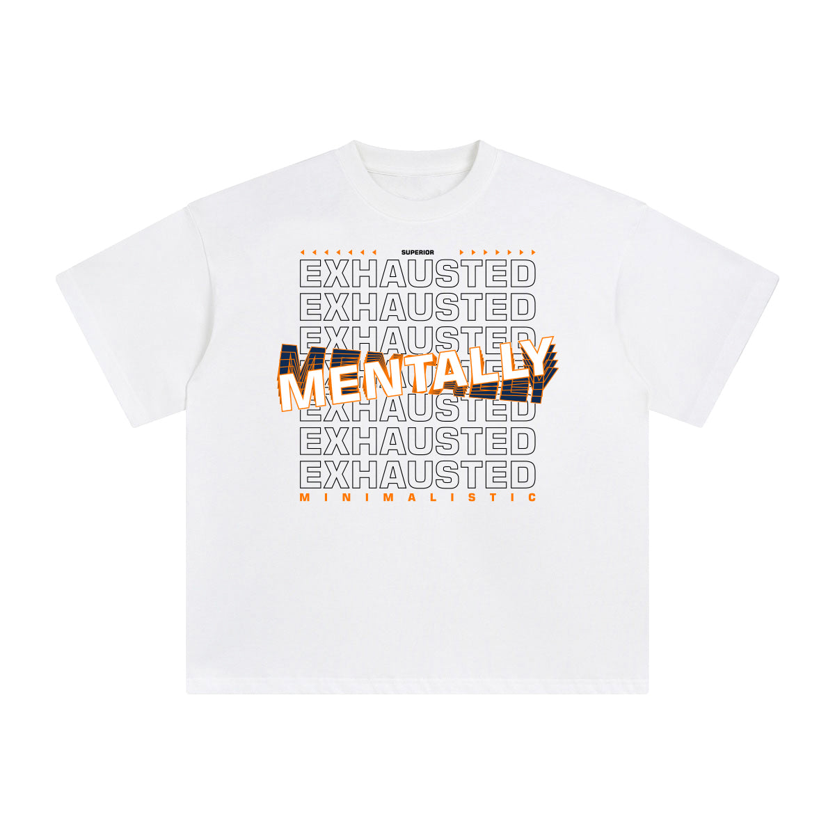 Mentally Exhausted Abstract Graphic Tee-INNBLAC Fashion Apparel