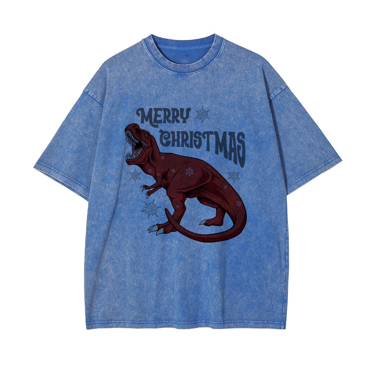 Merry Christmas Dinosaur Graphic Tee-INNBLAC Fashion Apparel