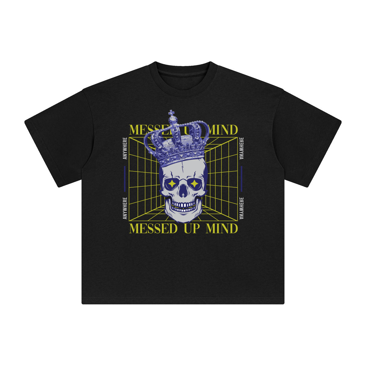 Messed Up Mind Abstract Graphic Tee-INNBLAC Fashion Apparel