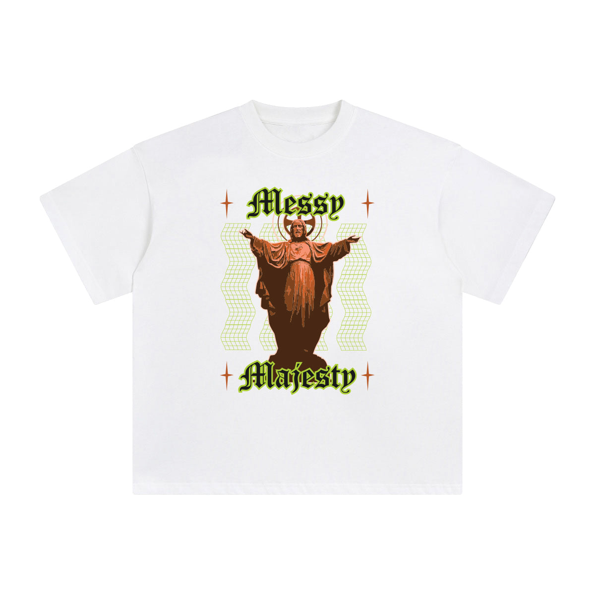 Messy Majesty Abstract Graphic Tee-INNBLAC Fashion Apparel