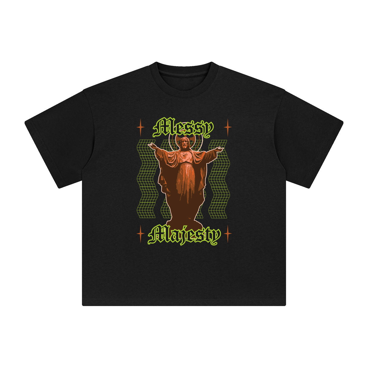 Messy Majesty Abstract Graphic Tee-INNBLAC Fashion Apparel