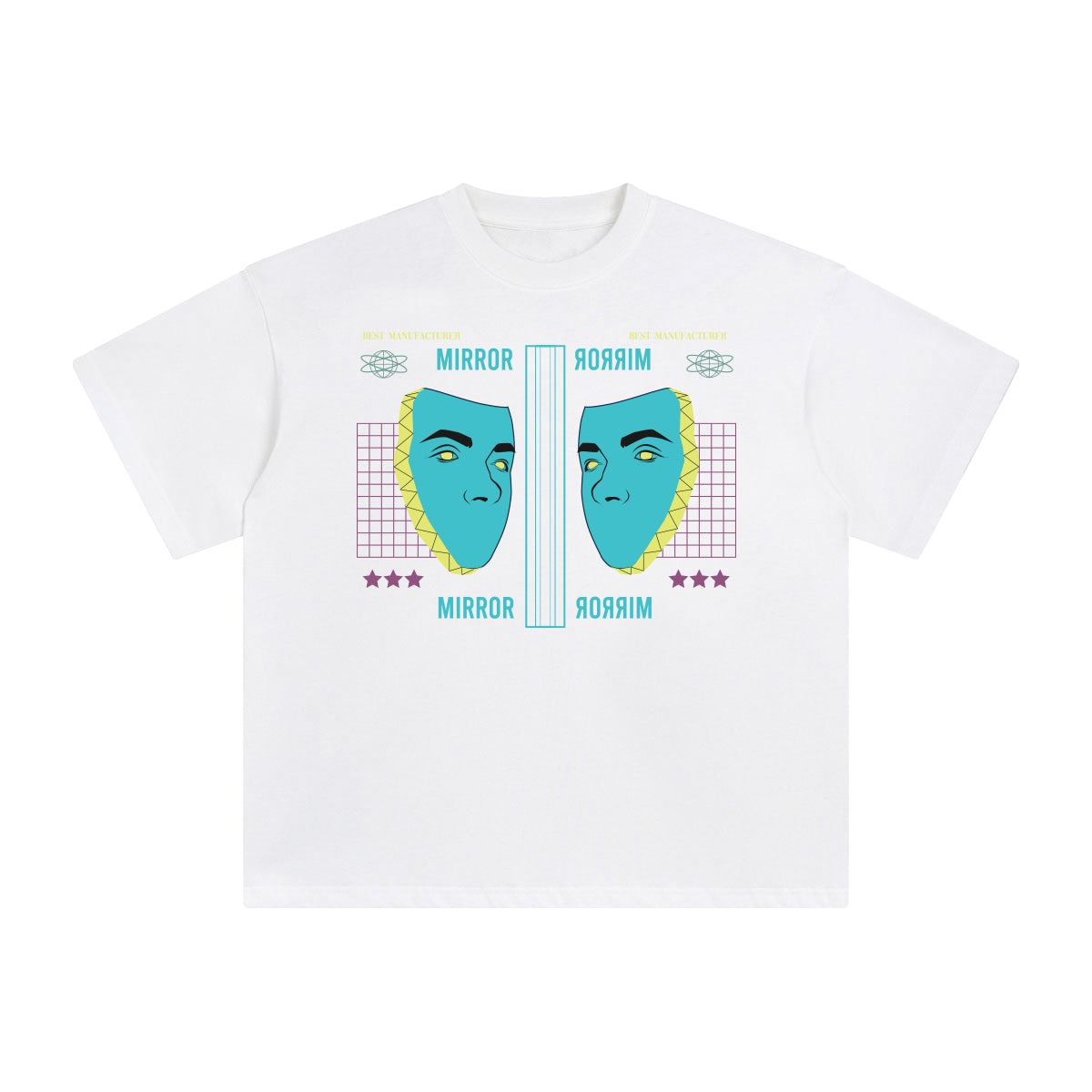 Mirror Abstract Graphic Tee-INNBLAC Fashion Apparel