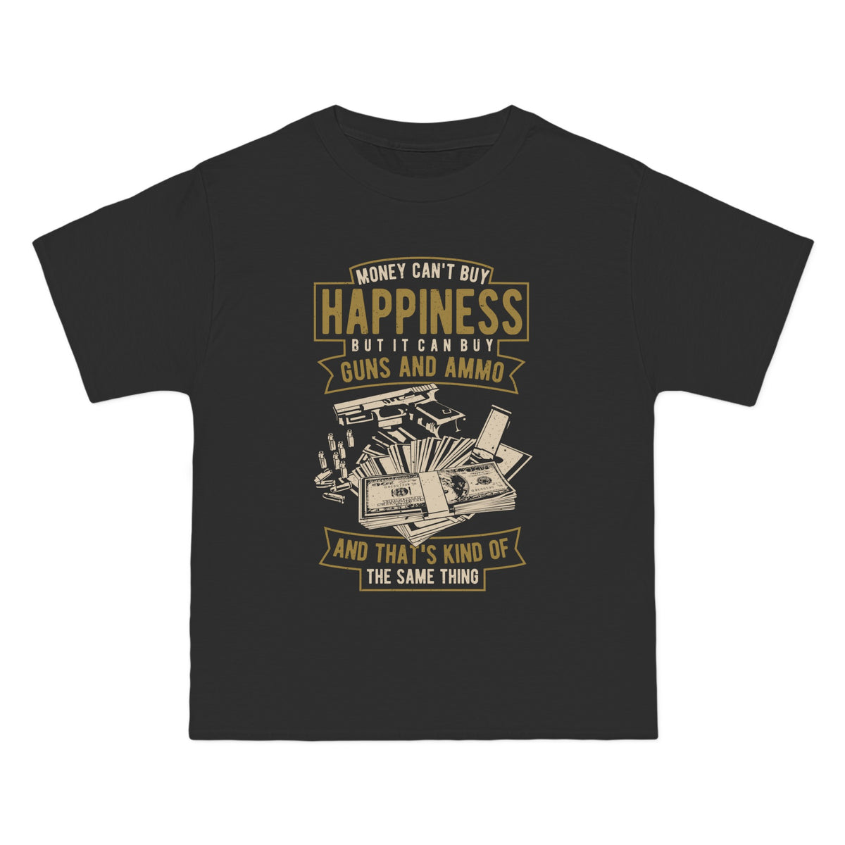 Money Can't Buy Happiness Graphic Tee-INNBLAC Fashion Apparel