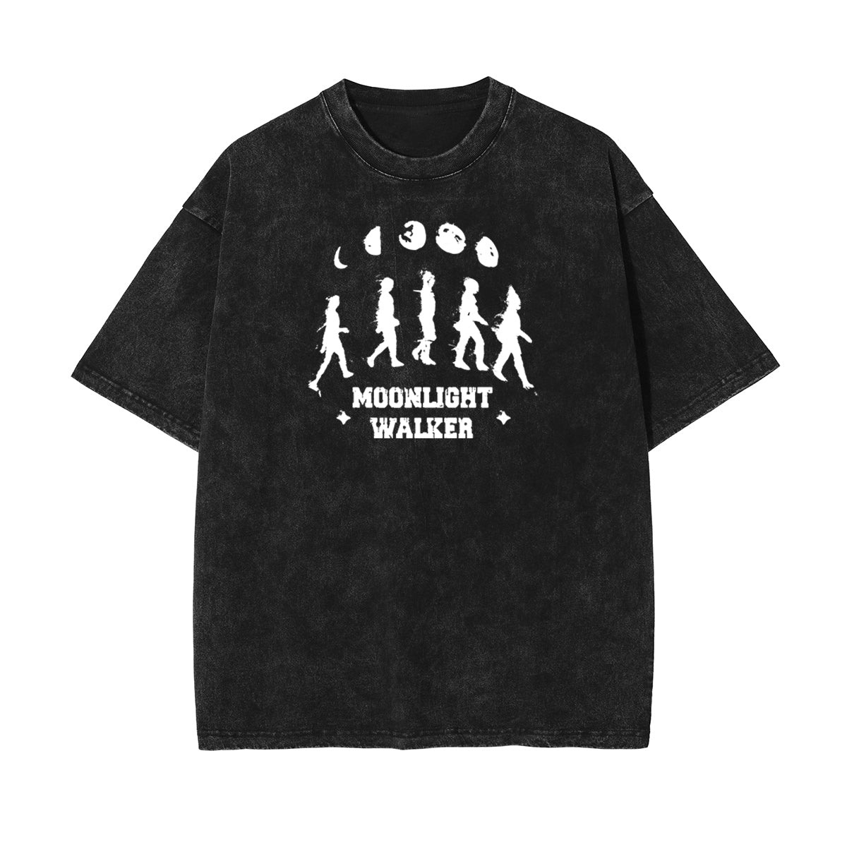 Moonlight Walker Graphic Washed Tee-INNBLAC Fashion Apparel