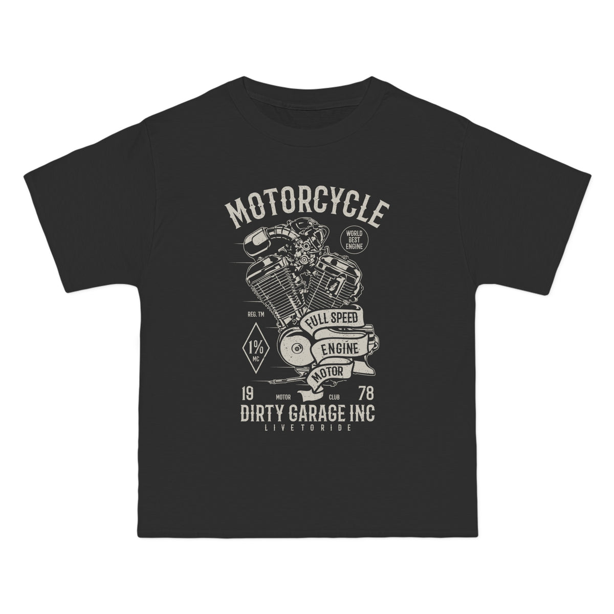 Motorcycle Full Speed Engine Graphic Tee-INNBLAC Fashion Apparel