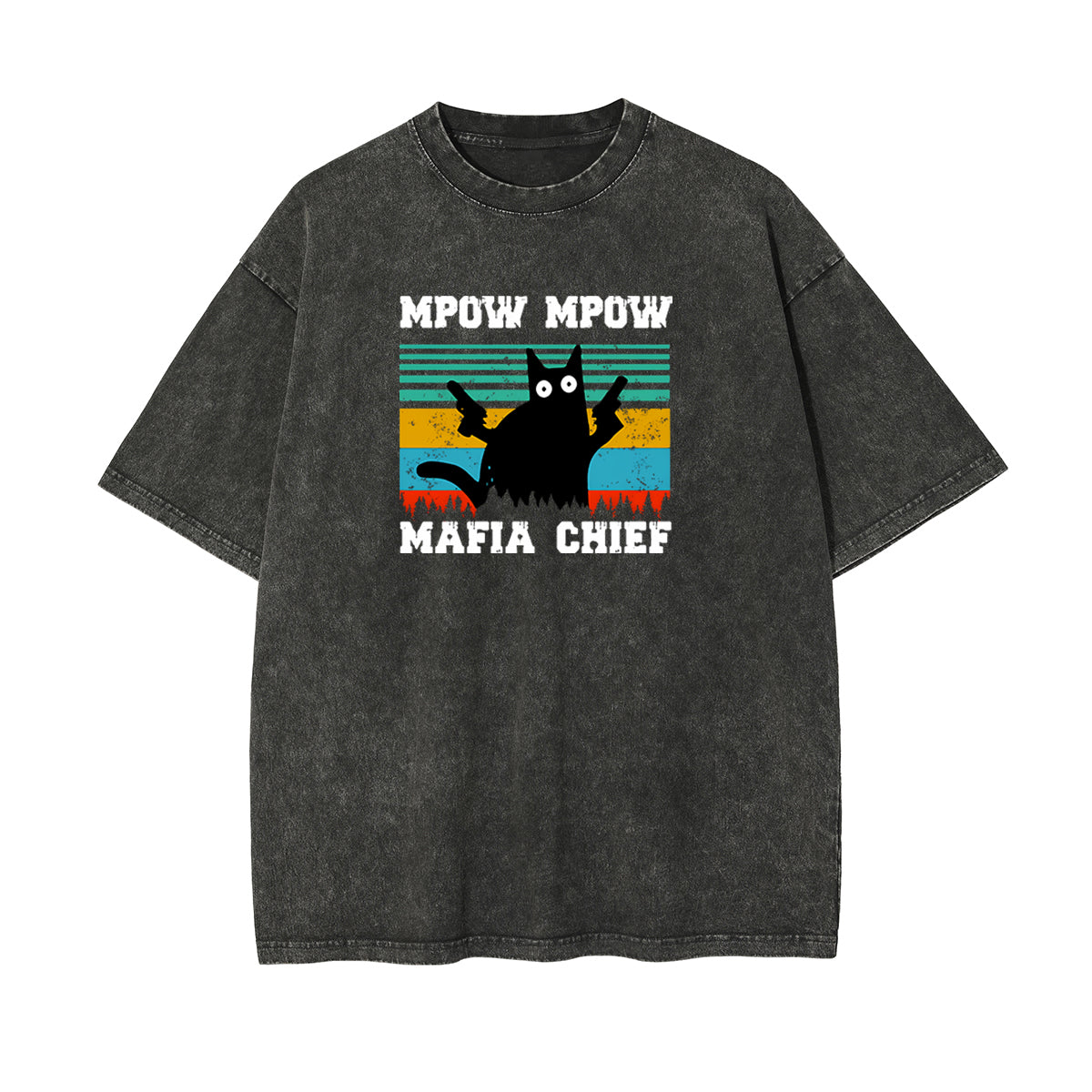 Mpow Mafia Chief Cartoon Graphic Tee-INNBLAC Fashion Apparel