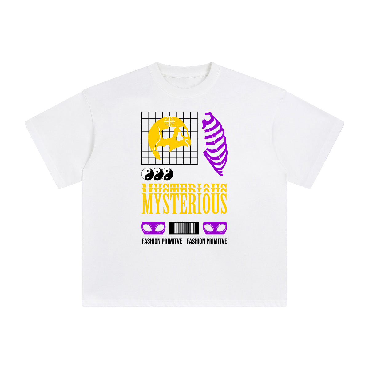 Mysterious Abstract Graphic Tee-INNBLAC Fashion Apparel