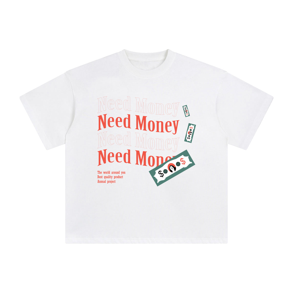 Need Money Abstract Graphic Tee-INNBLAC Fashion Apparel